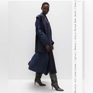 Tibi Lancaster Trench SOLD OUT EVERYWHERE Navy Wool Blazer and Dress Set